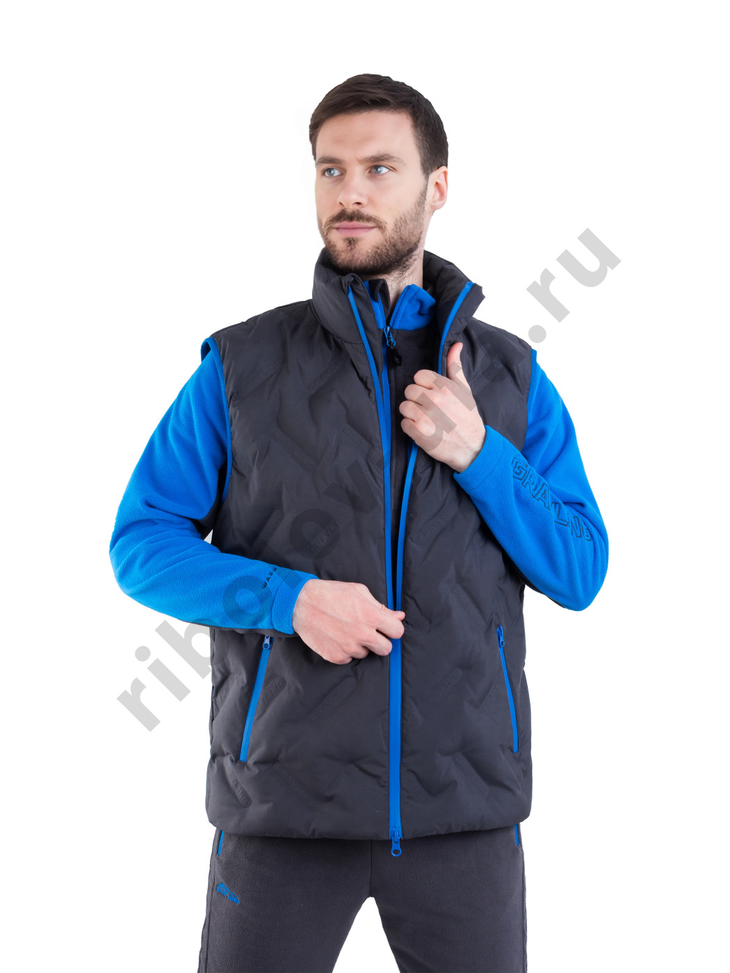 Жилет утепленный Novatex Алдан Grayling графит р. 48-50 рост 170-176