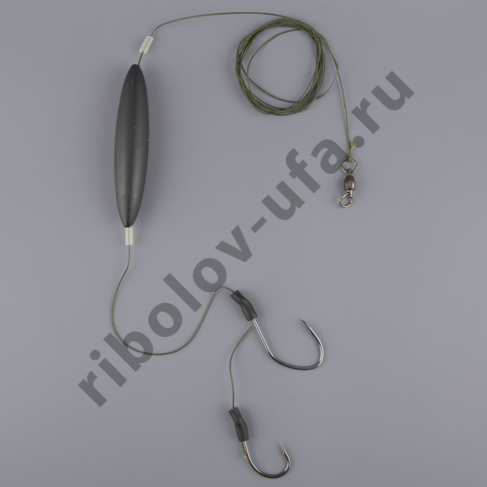 Оснастка готовая сомовая Flagman Cat Fish Rig Two Single Hook&Float 8/0 FCFR001