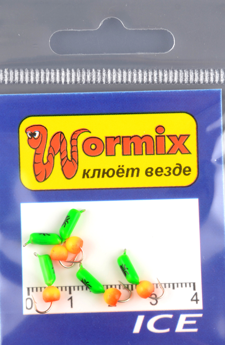 Мормышка Wormix материал WCP 12 Столбик зеленый d.2,5мм 0,5гр 