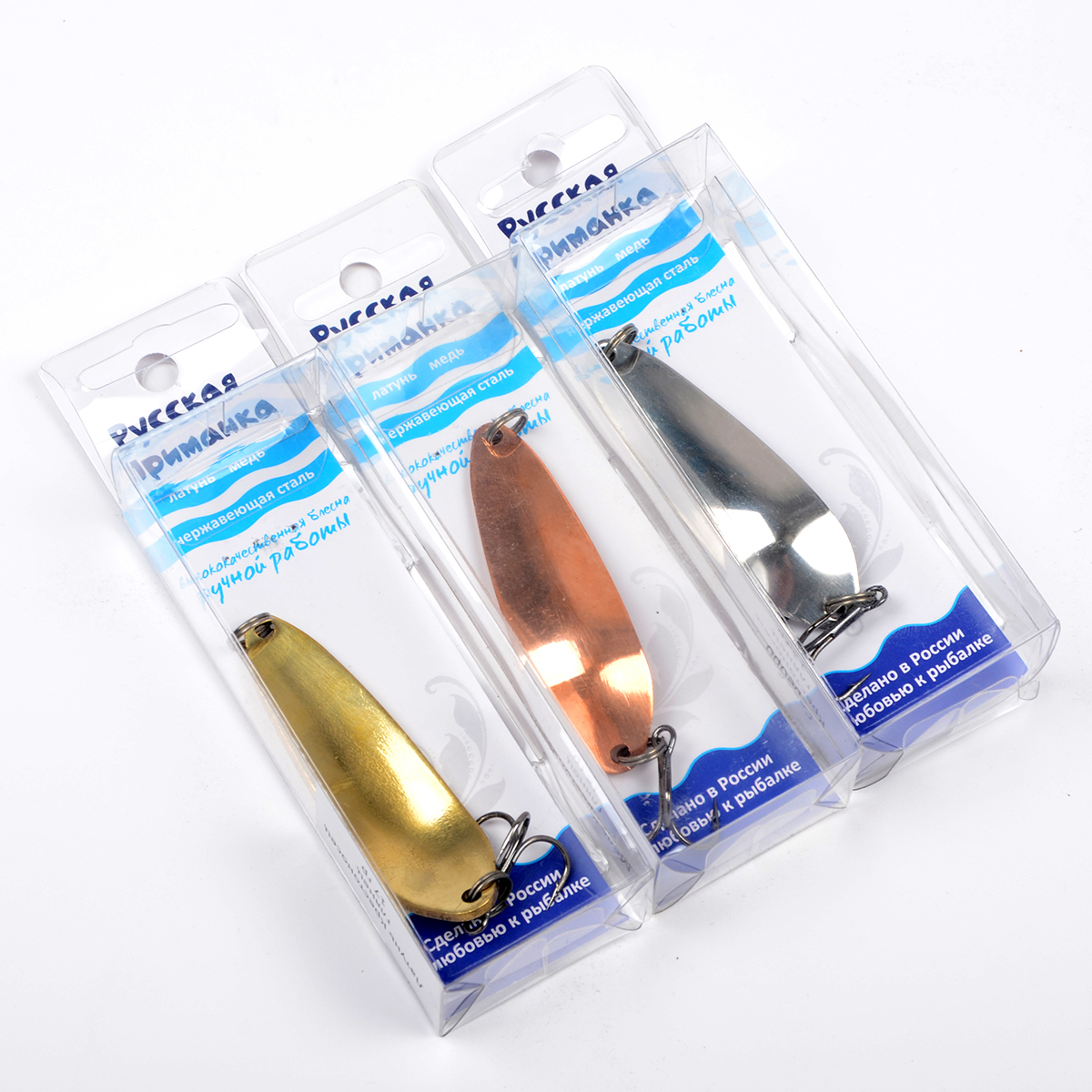 Блесна Русская приманка колеб. Крестоносец цв.серебро 65мм 08гр. (глянцевая)