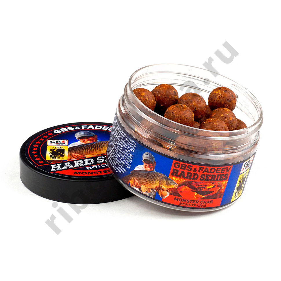 Бойлы GBS и Fadeev вареные hard series 20 мм Monster Crab Монстр краб 