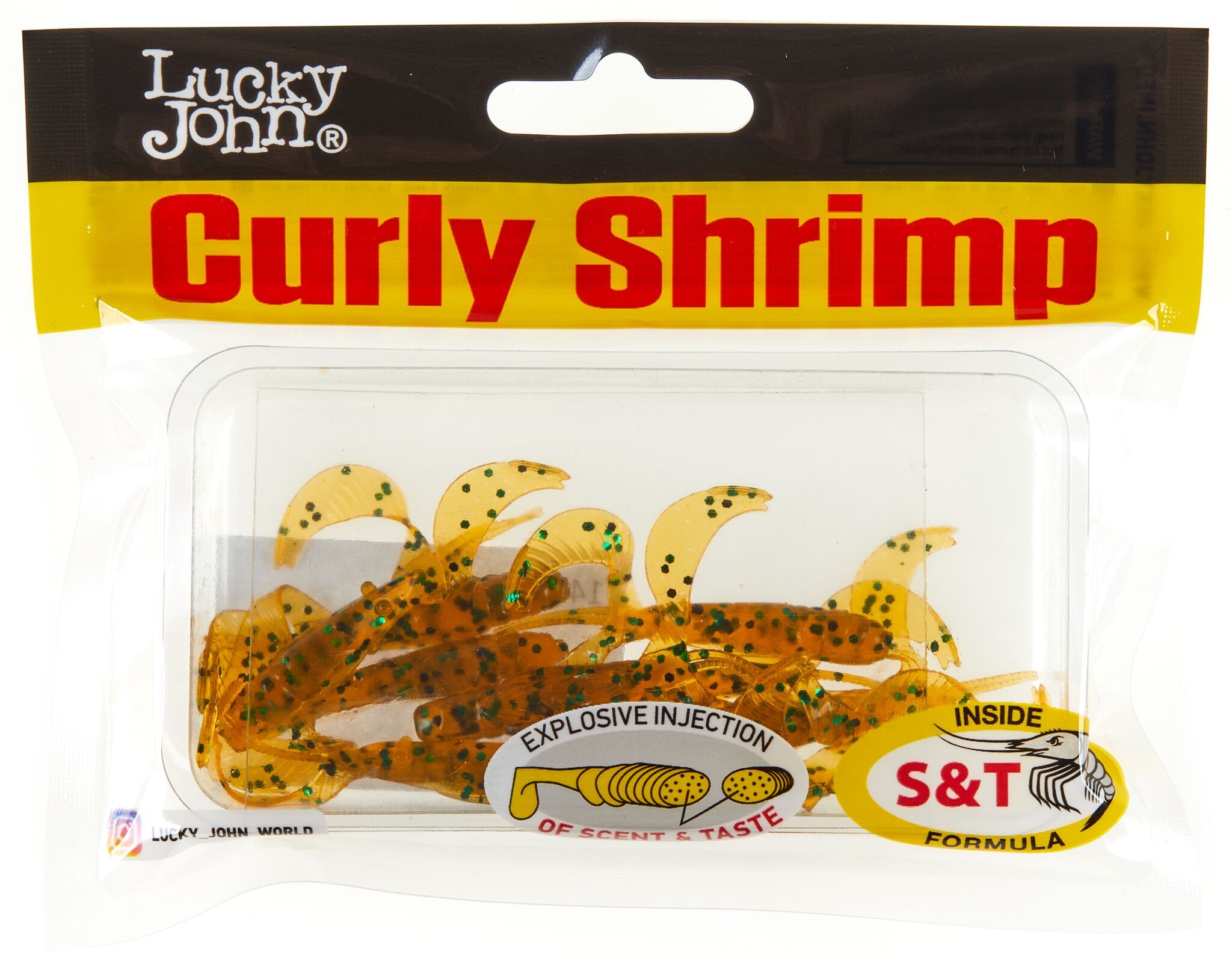 Силиконовая приманка Lucky John Pro Series Curly Shrimp 2.0in 5.0см /PA19