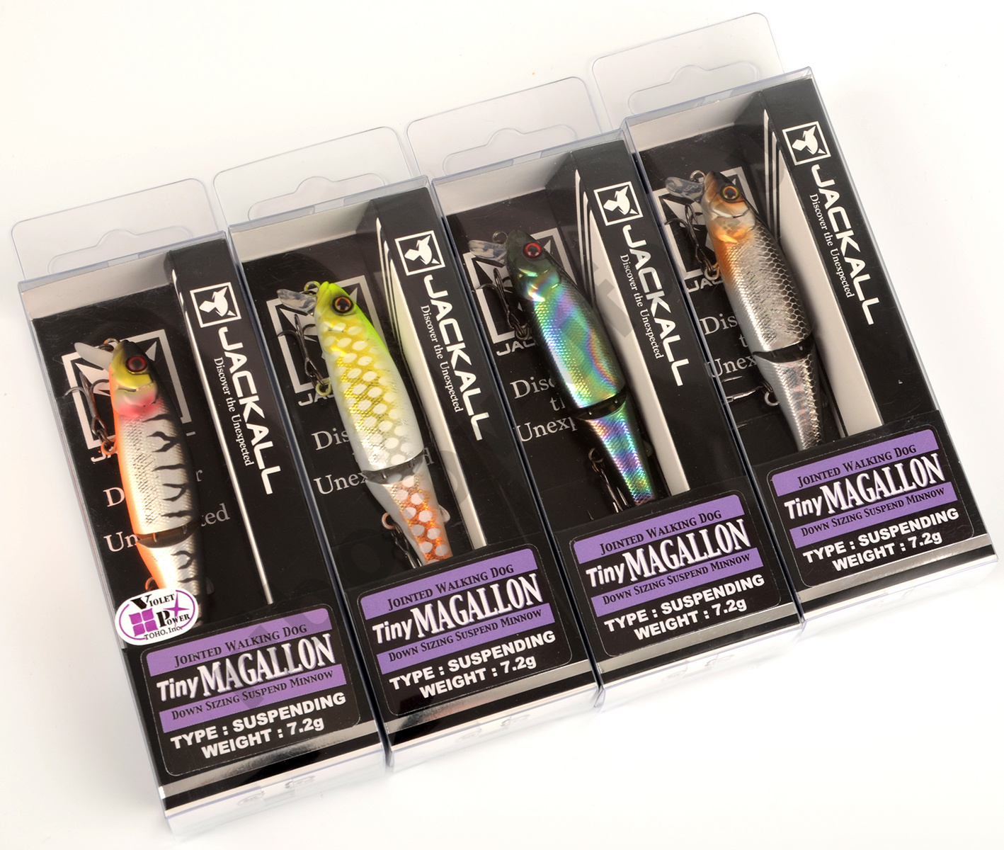 Воблер Jackall Tiny Magallon дл. 8.8 см, гл. 0.5-0.8 м, 7.2 гр., susp, цв. hl silver&black