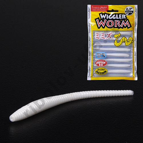 Силиконовая приманка Lucky John Pro Series Wiggler Worm 2.3in 5.84см /033 (9шт/уп)