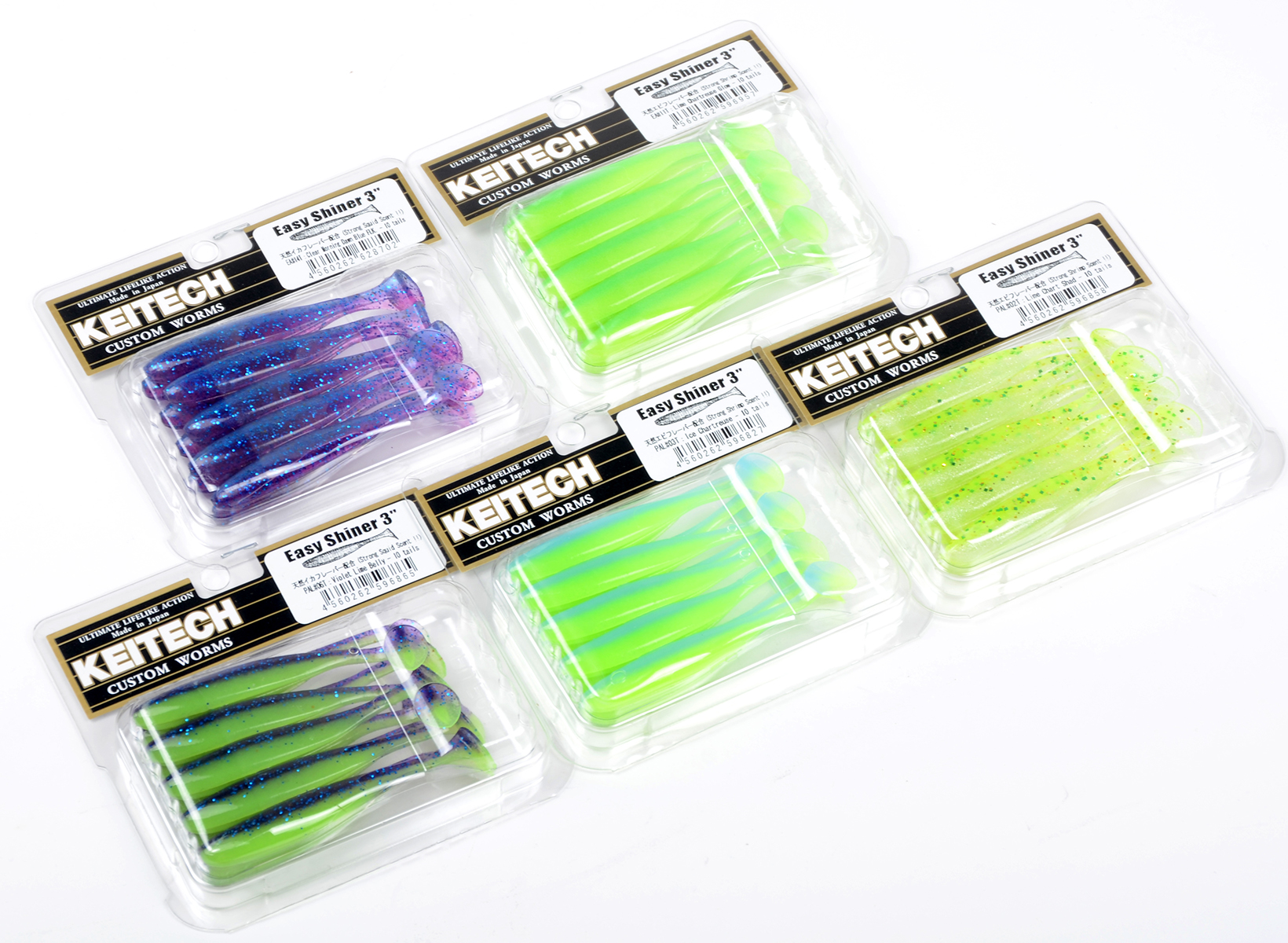 Силиконовая приманка Keitech Easy Shiner 3 inch 7,6см 2гр (10шт/уп) # 400 Ayu