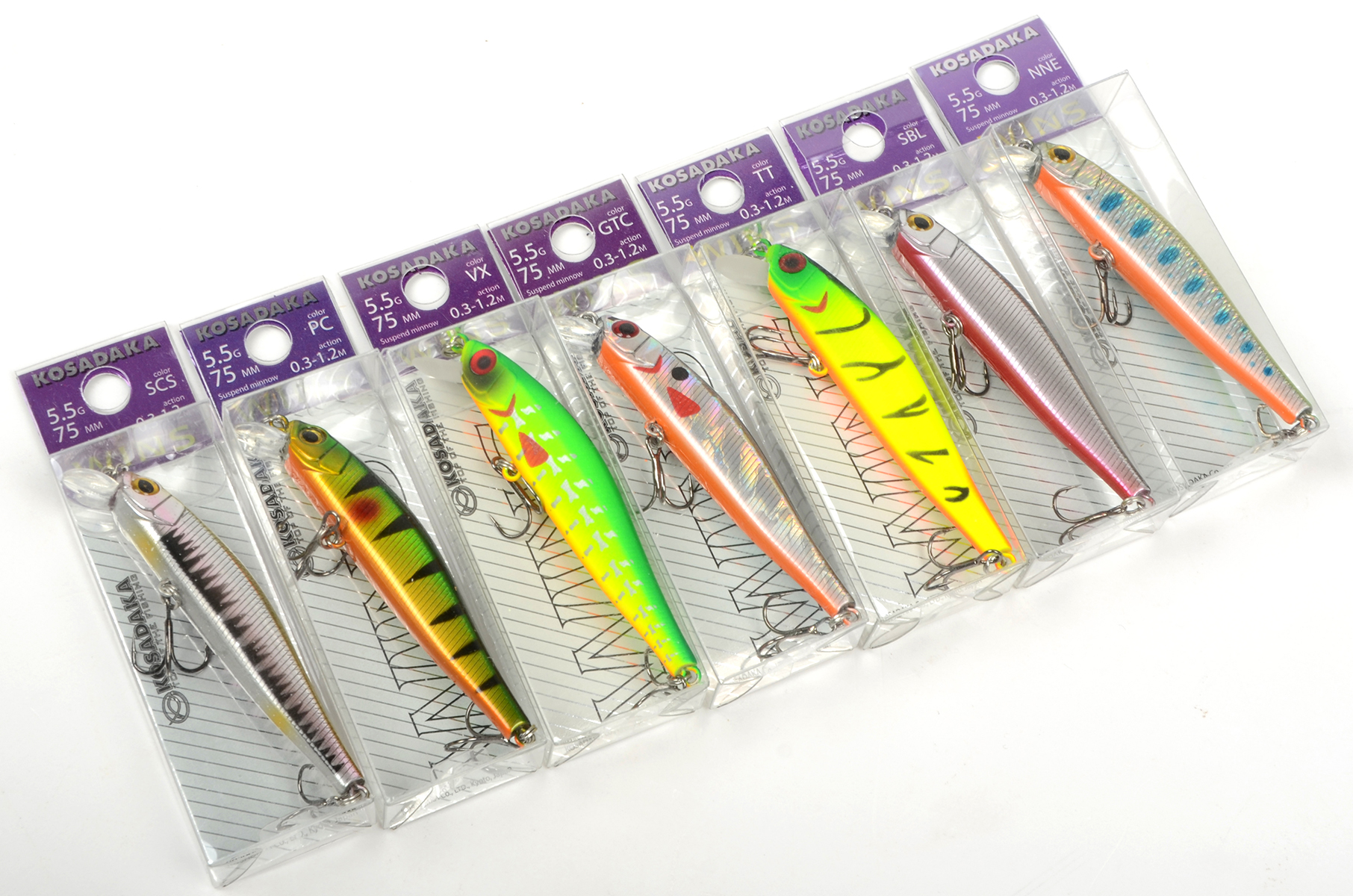 Воблер Kosadaka Wins XS 75SP суспенд., 75мм, 5.5гр., 0.3-1.2м, цв. SBL