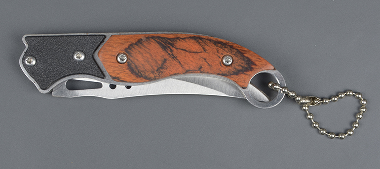 Нож туристический Следопыт, деревянная ручка, дл.клинка 70мм PF-PK-12