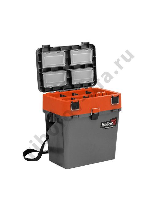 Ящик зимний Helios серый/оранжевый