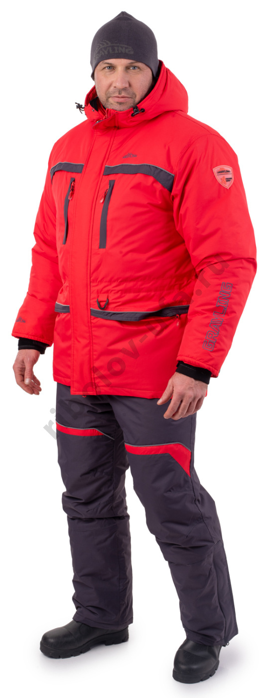 Костюм зимний Novatex Соболь цв.Красный/Графит р. 56-58 рост 170-176