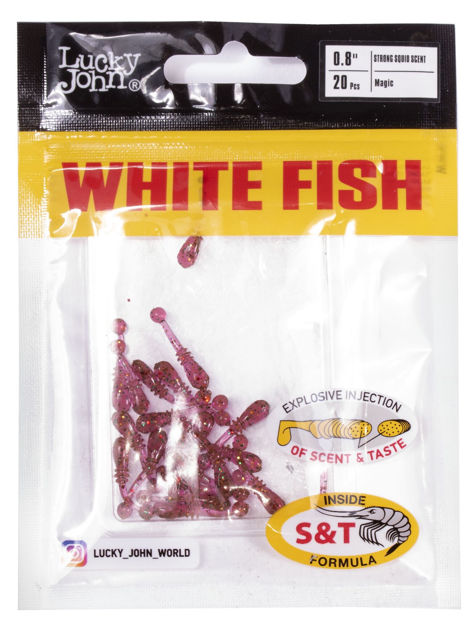Силиконовая приманка Lucky John Pro Series White Fish 0.8in 2.0см /S14 (20шт/уп)