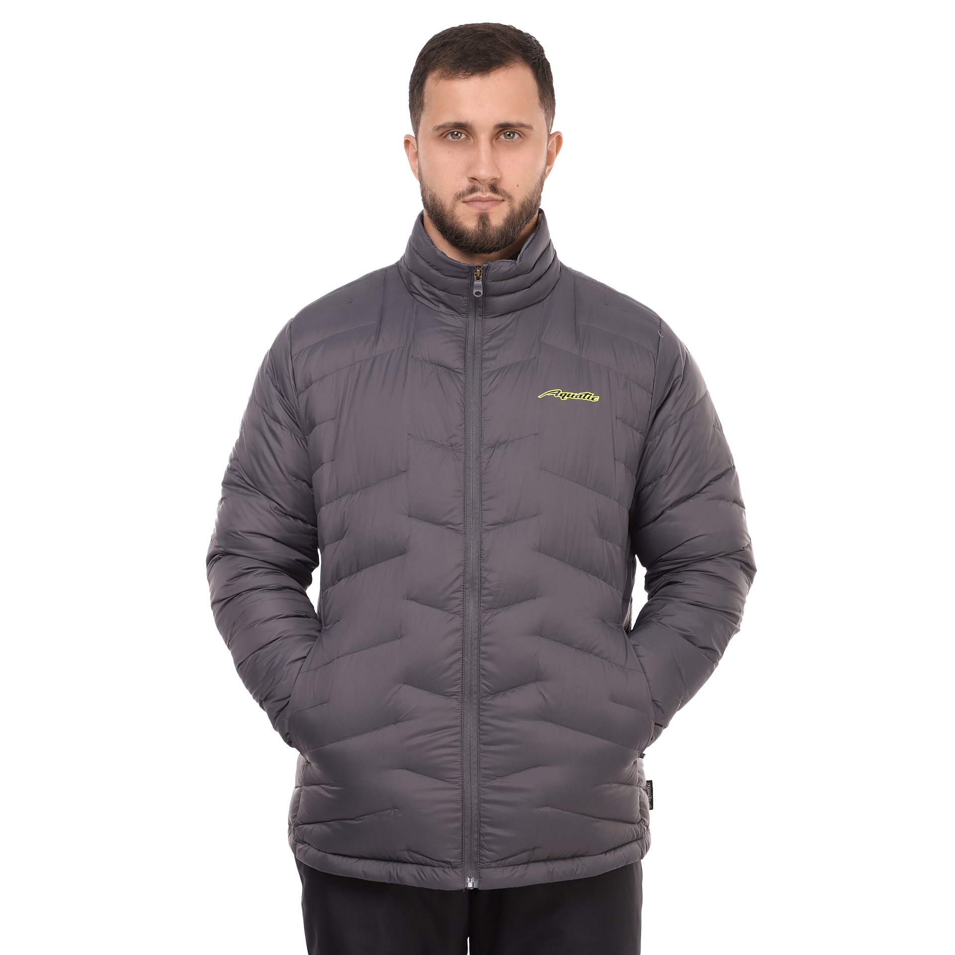 Куртка Aquatic КП-01Г L пуховая поддевка (нейлон, цвет: графит, размер L) РР