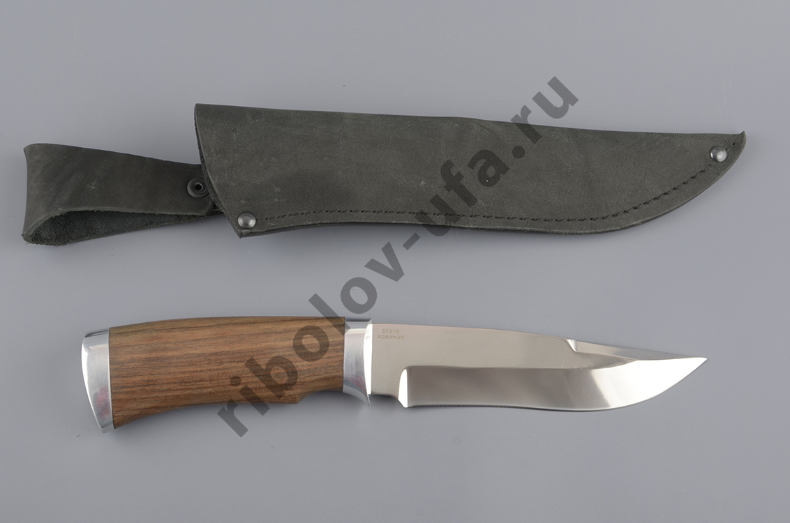 Нож туристический НР-11 кованая нерж.сталь, 95х18, орех (ручная работа)