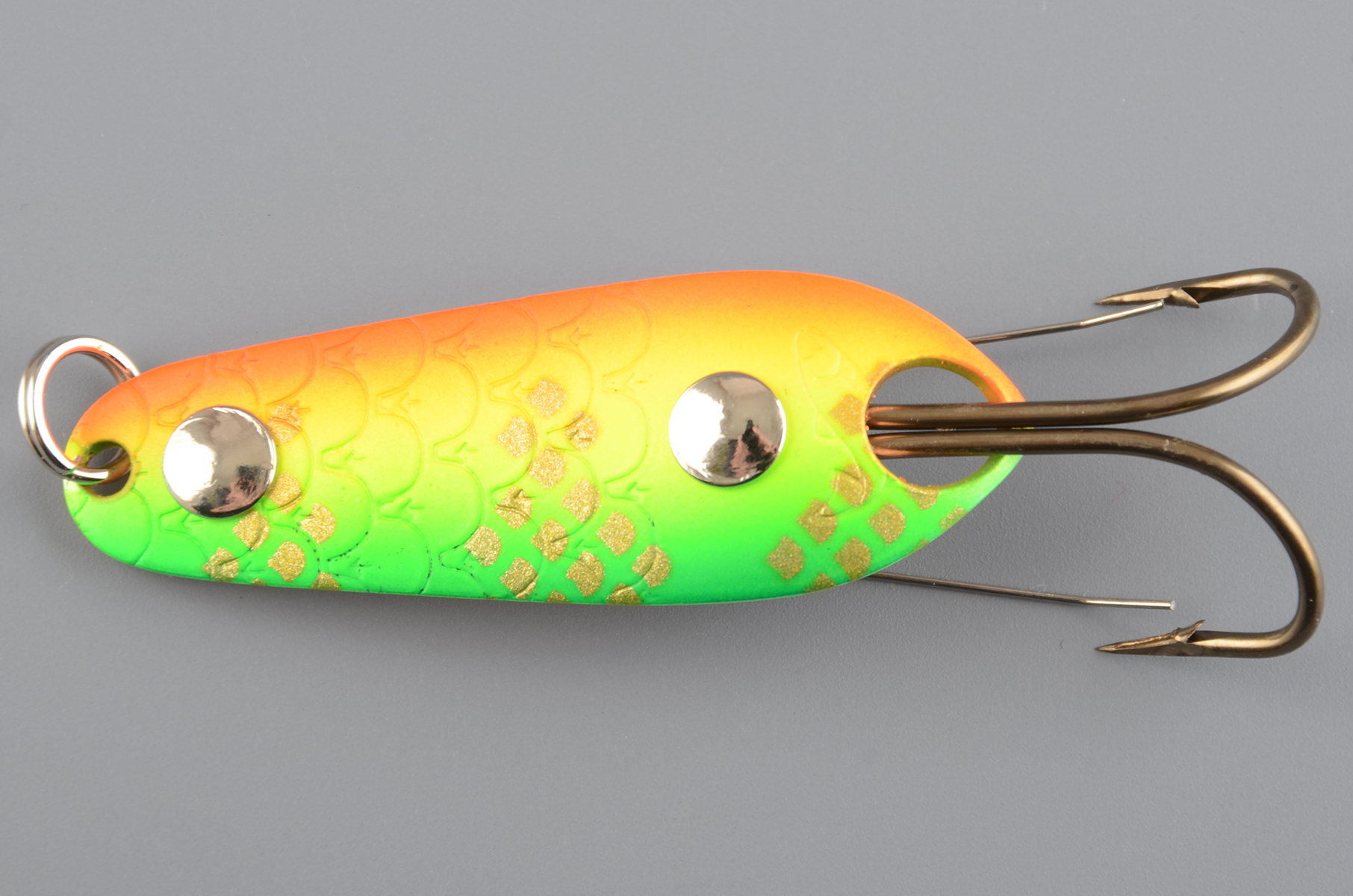 Блесна колеб. Kuusamo Rasanen 50/11 (незацеп.) G/GR/FYe/FR-C, UV