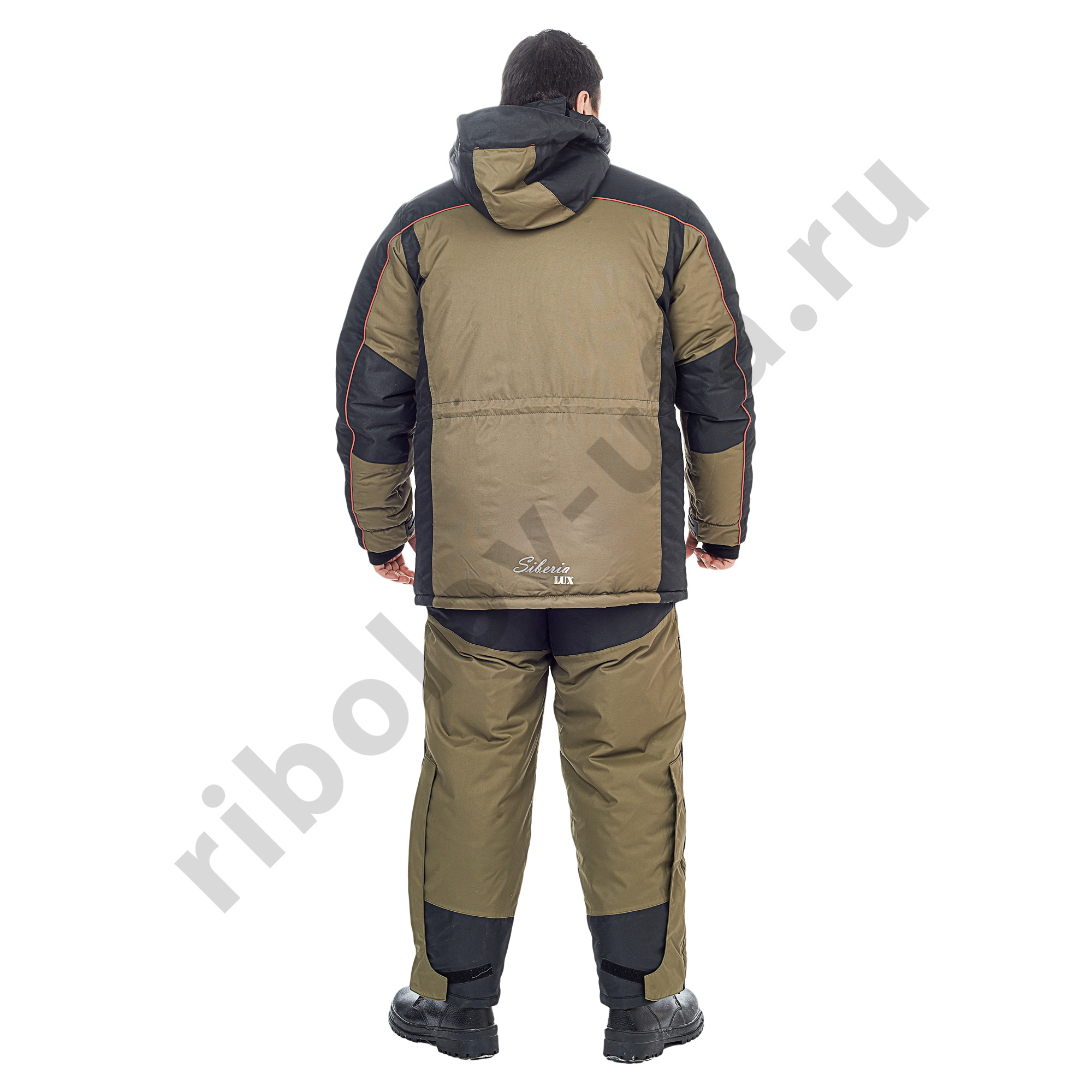 Костюм зимний Huntsman Siberia Lux цв.Хаки/Черный ткань Breathable р. 56-58 рост 182-188 (РР)