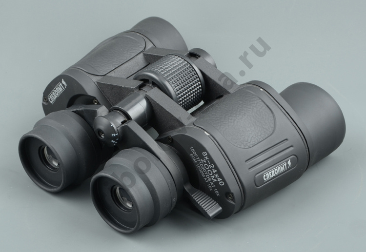 Бинокль Следопыт 8-24*40 черный 170*75*150 мм 705 гр в чехле Zoom BT-09