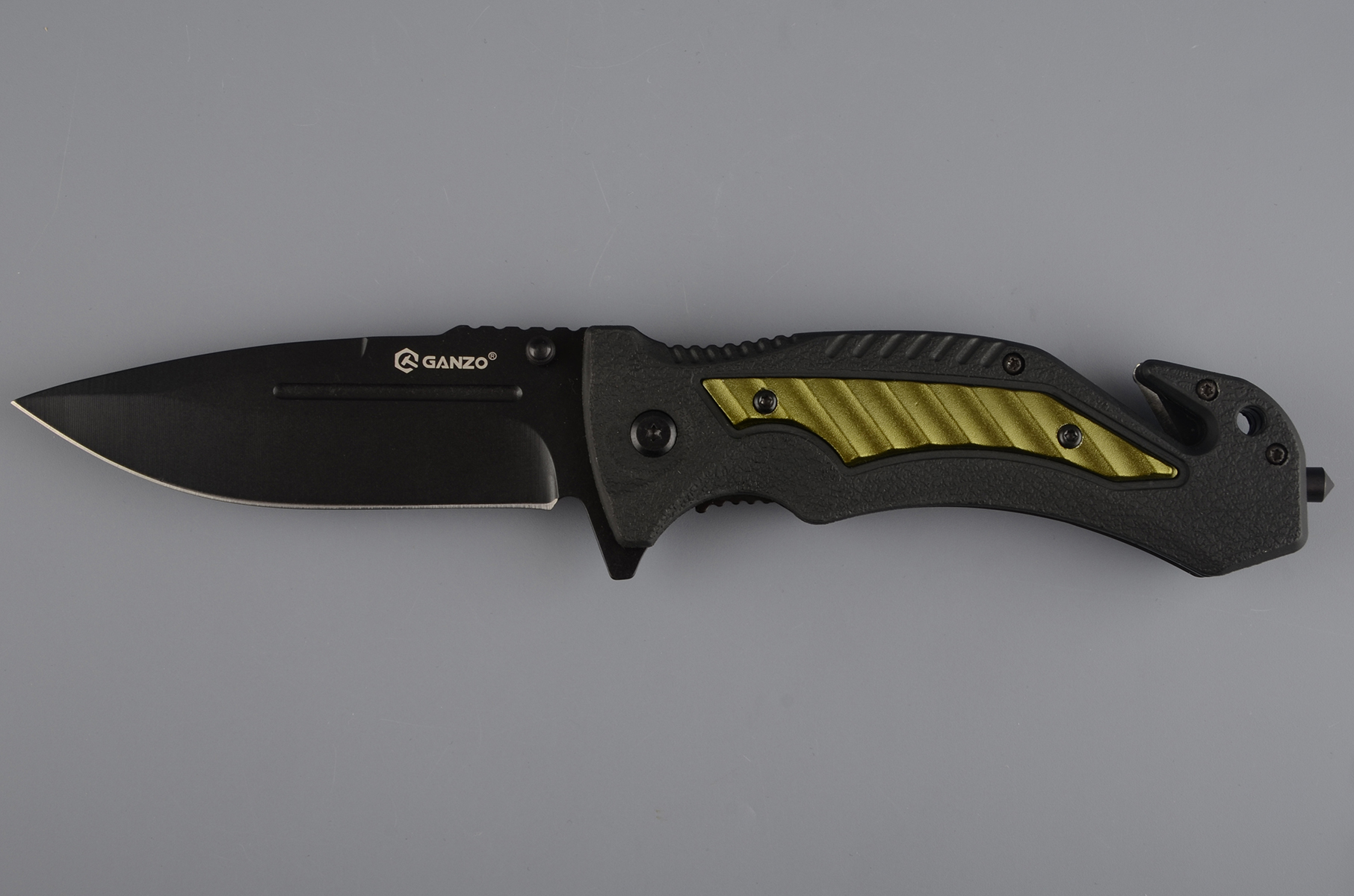 Нож складной туристический Ganzo G628-GR черно-фисташковый