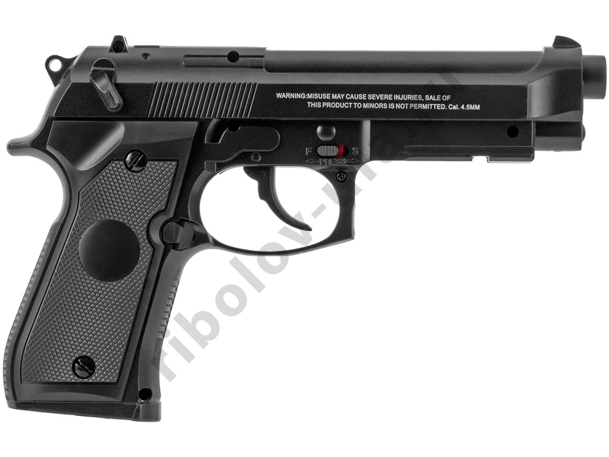 Пистолет пневм. Stalker S92ME, кал 4,5мм. 12г СО2, металл, 120 м/с (Beretta 92)