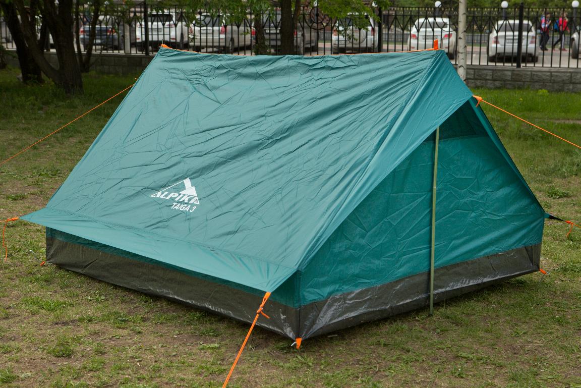 Палатка Alpika Taiga-3, 3-х местная, двухскатная 