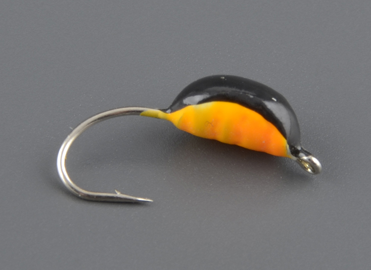 Мормышка Мир Вольфрама Личинка с оранжевой коронкой д. 4 мм