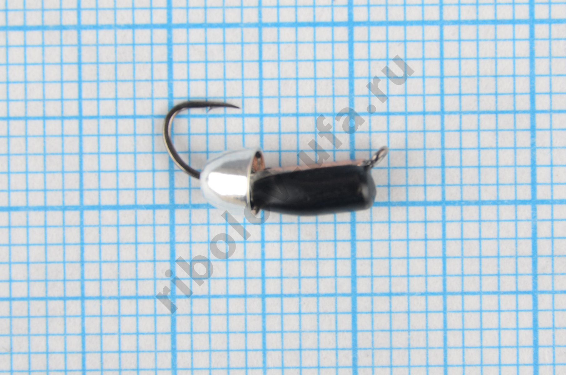 Мормышка Владимирский вольфрам Гвоздик с латунным колокольчиком серебро 2,5мм 0,7гр медна/коронка