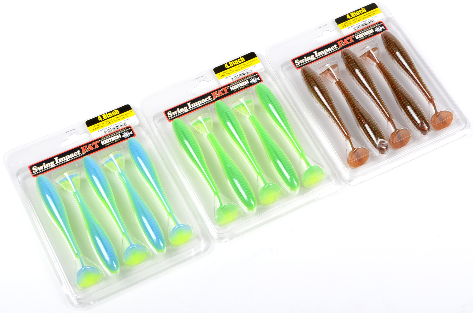 Силиконовая приманка Keitech Swing Impact Fat 4,8 in 12см 12гр (5шт/уп) # EA 22 Electric Silver Shin