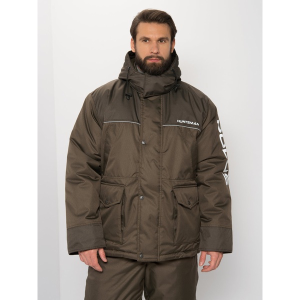 Костюм зимний Huntsman Полюс цв. Хаки ткань Cell со снегозащ. гетрами р. 44-46 рост 170-176 (РР)