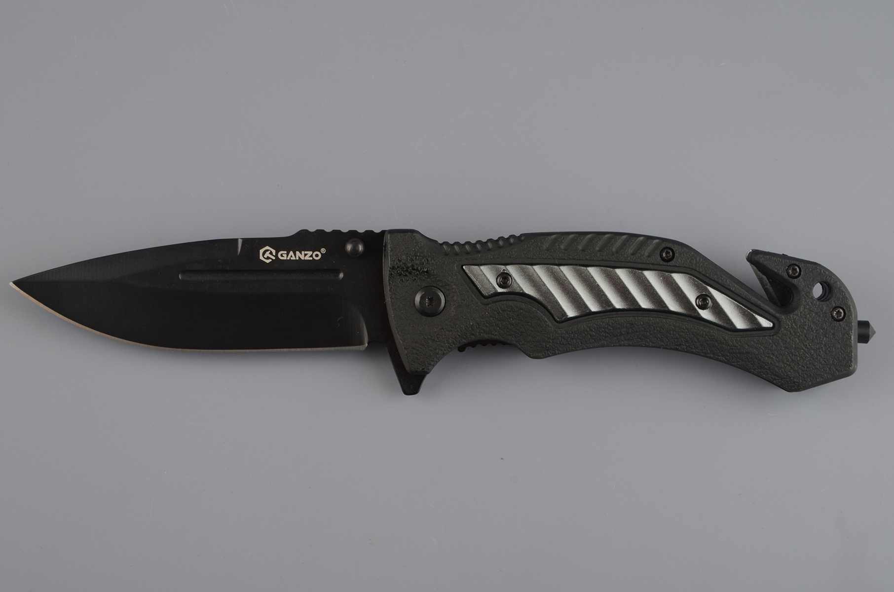 Нож складной туристический Ganzo G628-GY черно-серый