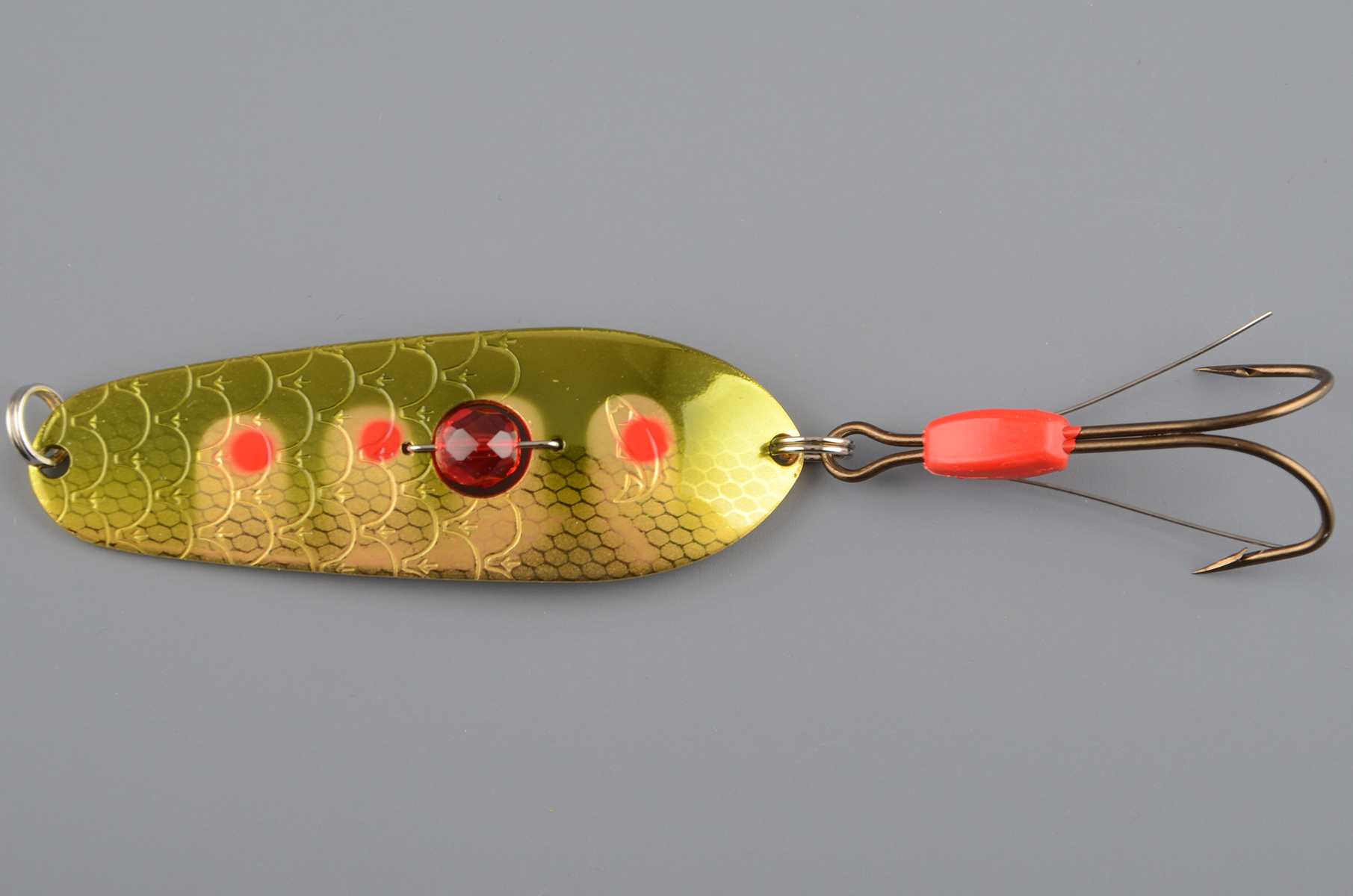 Блесна колеб. Kuusamo Rasanen 70/20 (бусинка, незацеп.) GR/R-B