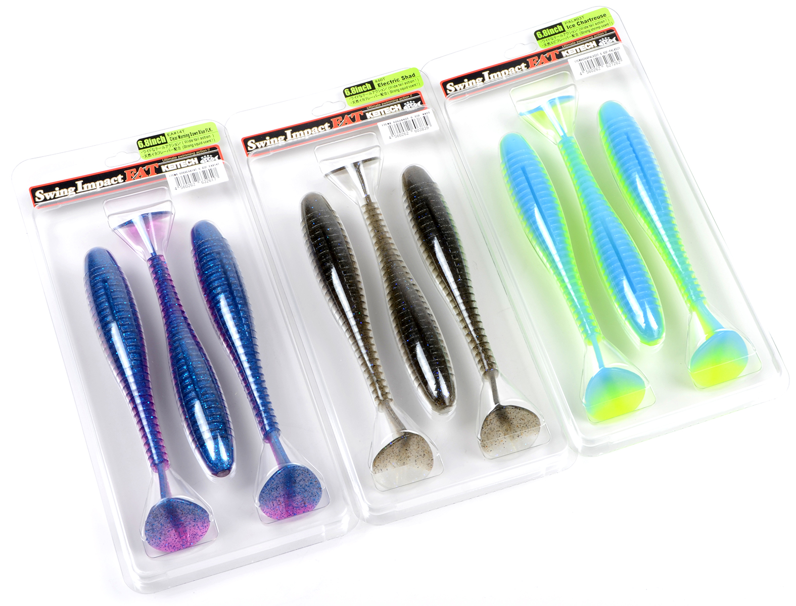 Силиконовая приманка Keitech Swing Impact Fat 6,8 in 17см 36,5гр # EA 22 Electric Silver Shiner