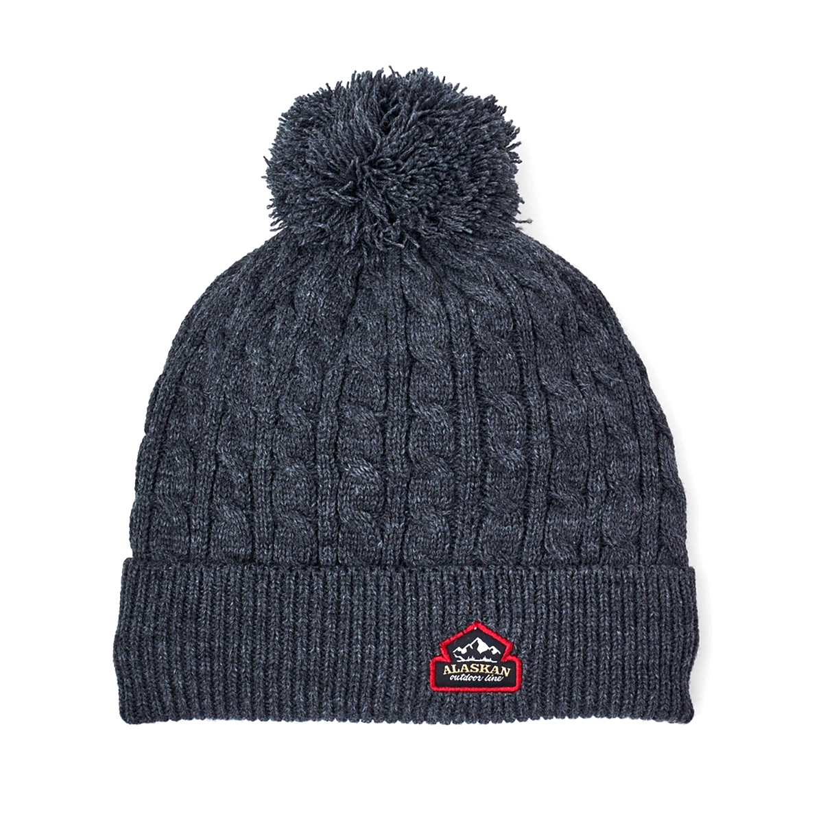 Шапка мужская Alaskan Knitted тёмно-серый