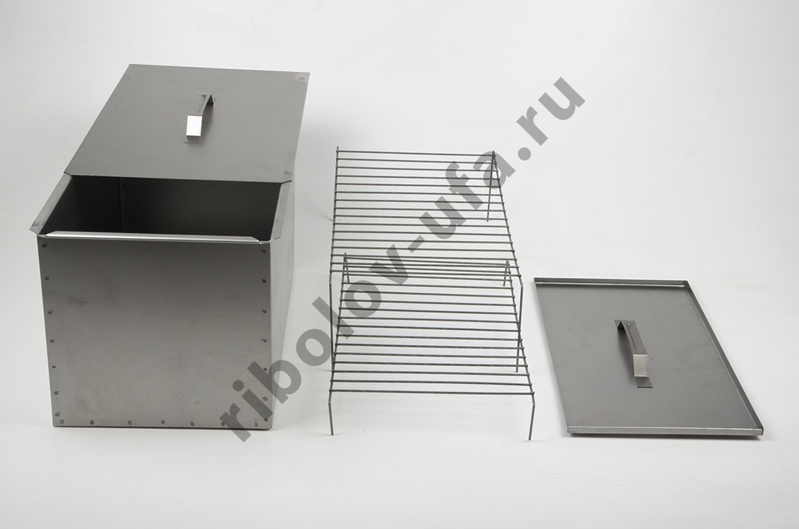 Коптильня двухъярусная Универсал с поддоном для сбора жира 480х280х270, сталь 1мм 