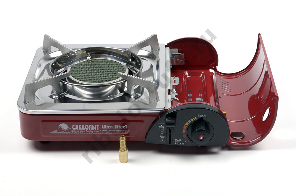 Плита настольная газовая Следопыт-UltraEffect керамическая (с переходником)