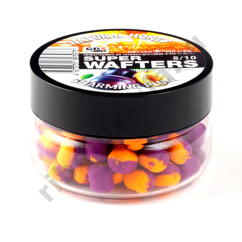 Вафтерсы (wafters) GBS нейтральной плавучести 8x10мм Натуральный мёд и Чарующая Слива
