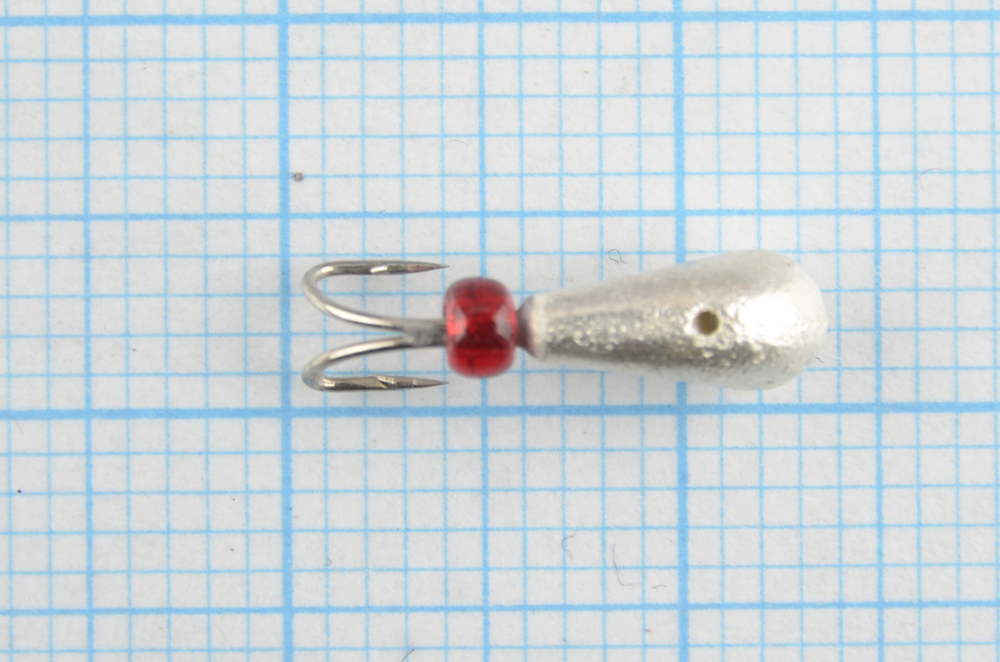 Мормышка вольфрам Bravo Fishing Чесночинка Коза с отверстием, 3.5 мм 0.85 гр Sil