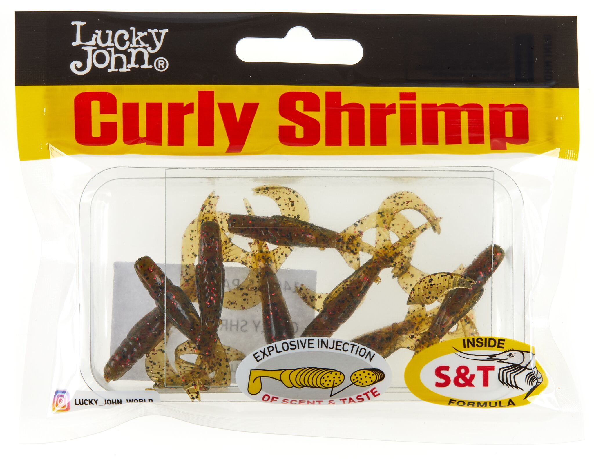 Силиконовая приманка Lucky John Pro Series Curly Shrimp 2.0in 5.0см /PA03