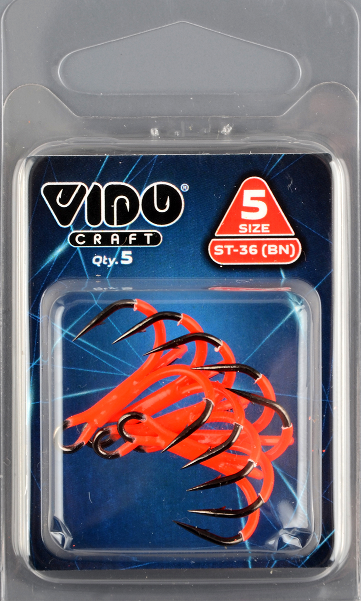 Крючок-тройник Vido ST-36 № 5 крашеный
