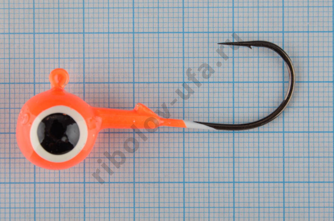 Джиг-головки Мормыш шар 24 гр. кр. №5/0 цв. 03-оранжевый