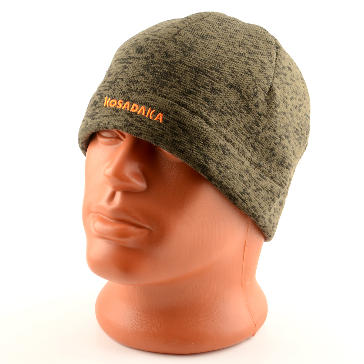 Шапка Kosadaka Universal вязанная коричневая, мех меланж