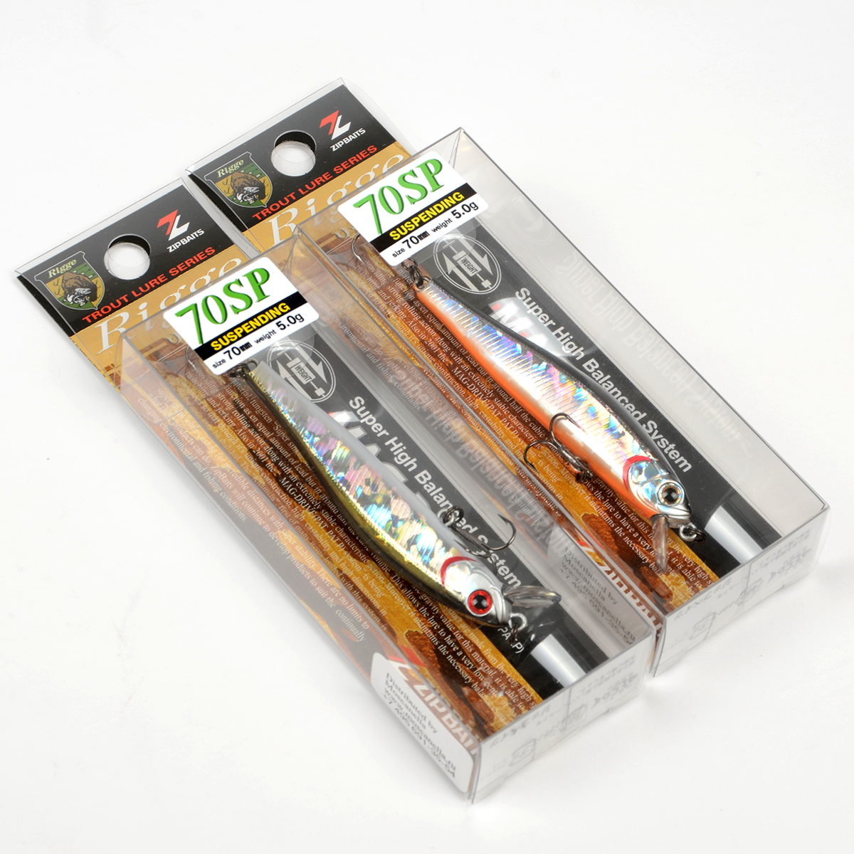 Воблер Zipbaits Rigge 70SP, 70 мм, 5гр., суспенд., загл. 0.6-1.2 м, цвет № 101M