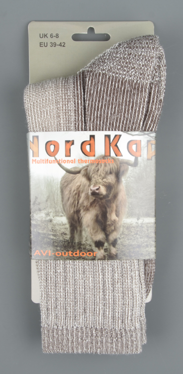 Термоноски AVI-Outdoor NordKapp(арт. 930) р. 39-42, цв.серый 63%-шерсть мерин,15%-нейлон,14%-акрил,