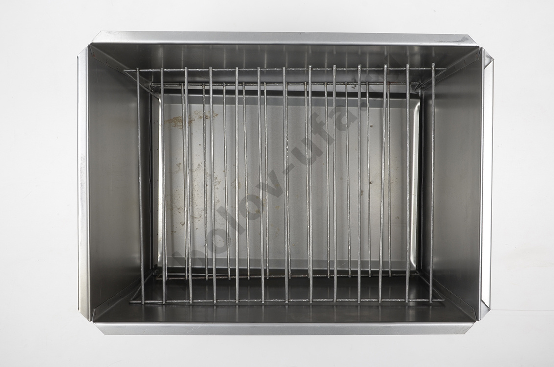 Коптильня двухъярусная Стандарт Высокий с поддоном для сбора жира 380х280х270, сталь 0,8 мм