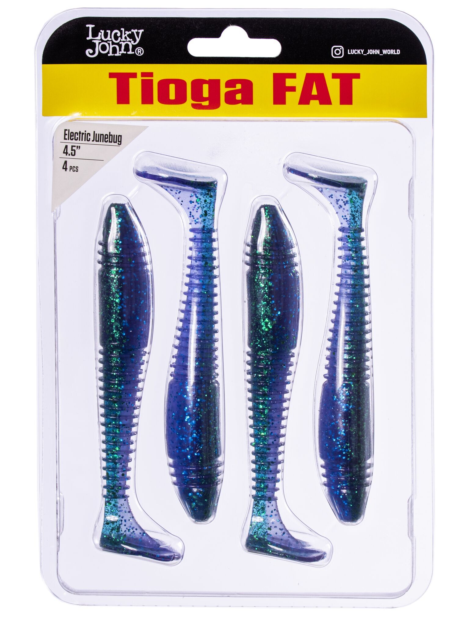 Силиконовая приманка Lucky John Pro Series Tioga Fat 4.5in 11.4см /Z13 (4 шт/уп)
