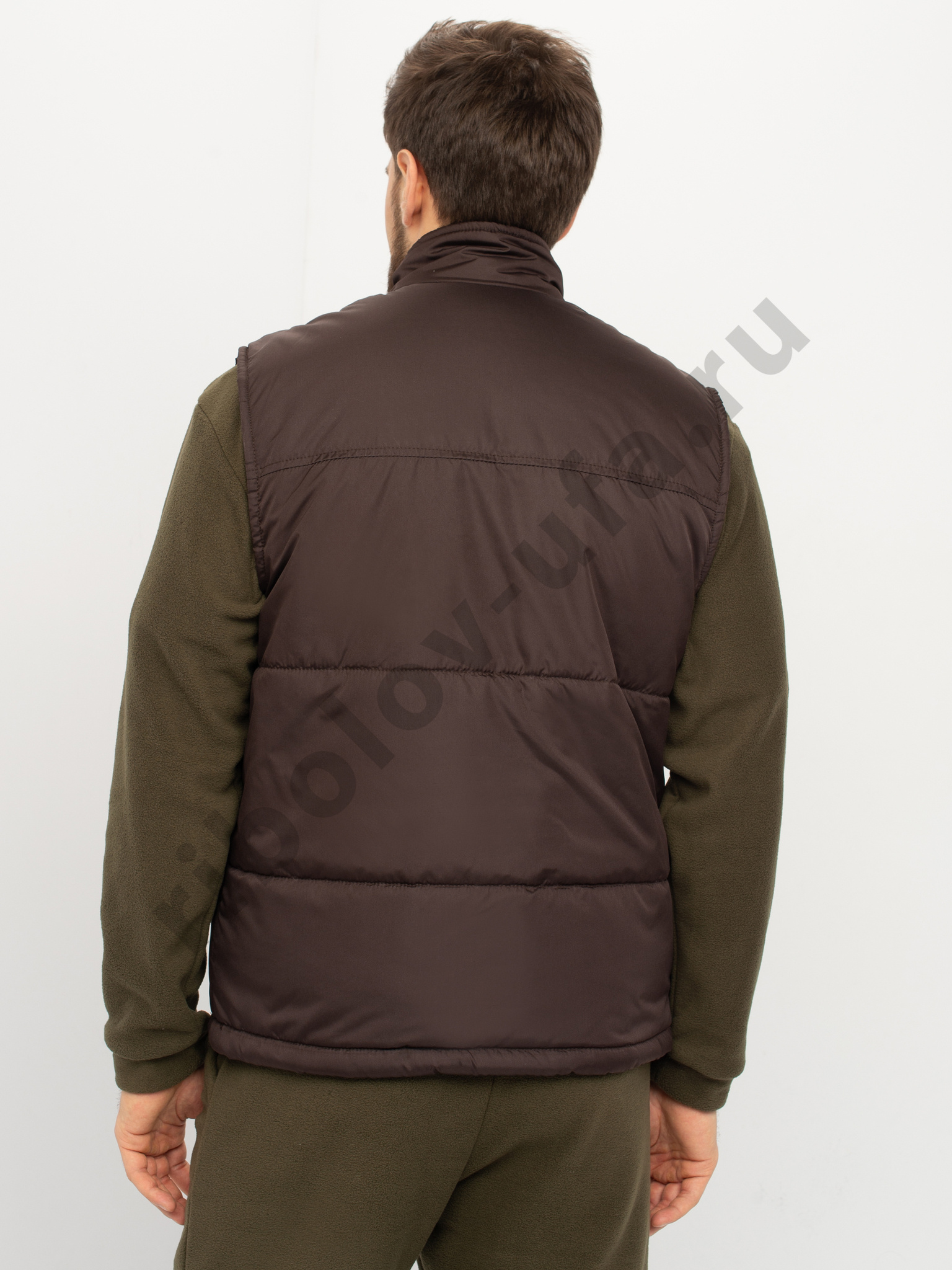 Жилет утепленный Huntsman Беркут цв. Коричневый ткань Дюспо р. 48-50, рост 176