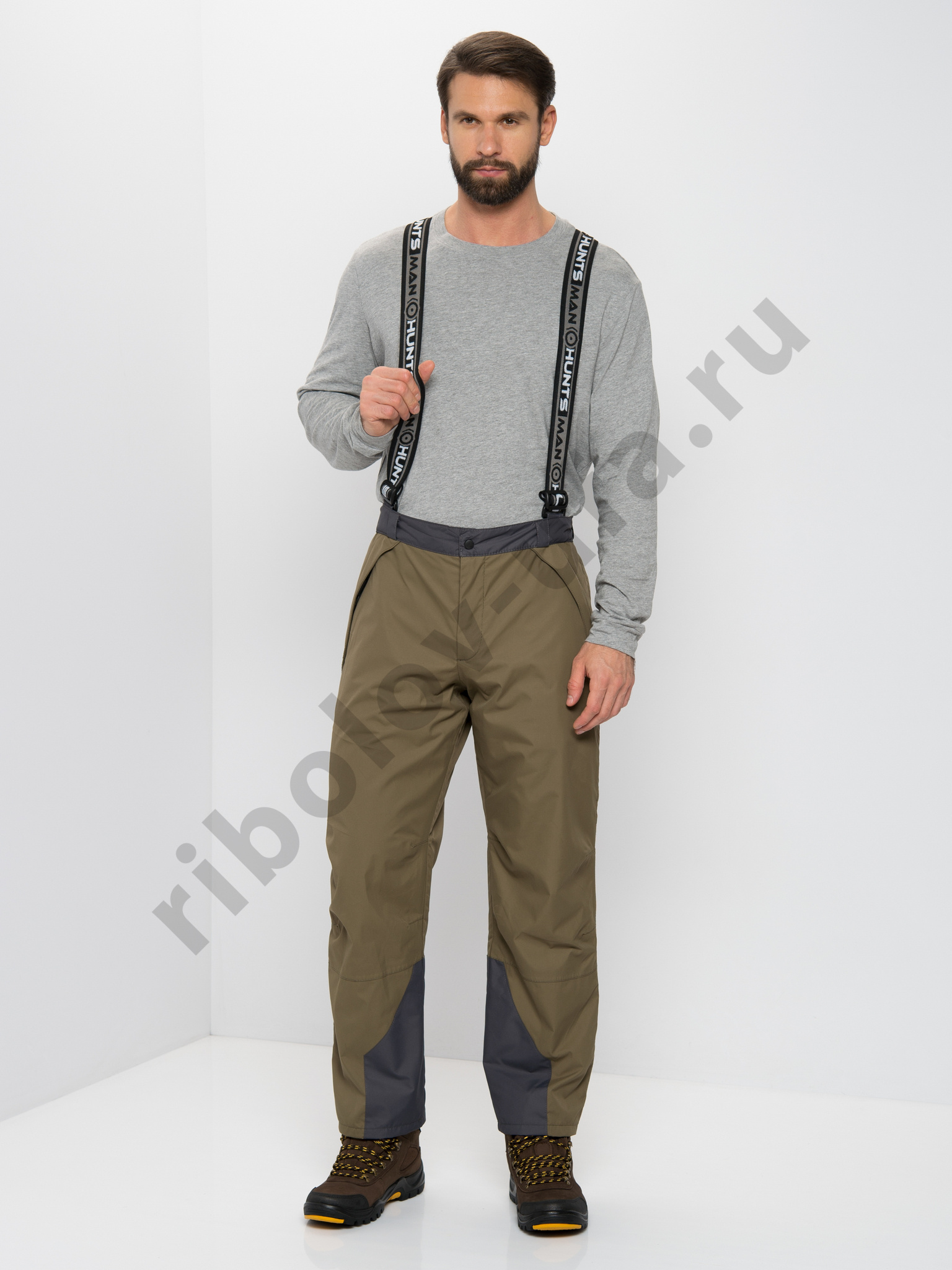 Костюм демис. Huntsman Орегон цв.Хаки/Серый тк.Breathable р.52-54 рост 170-176 (РР)