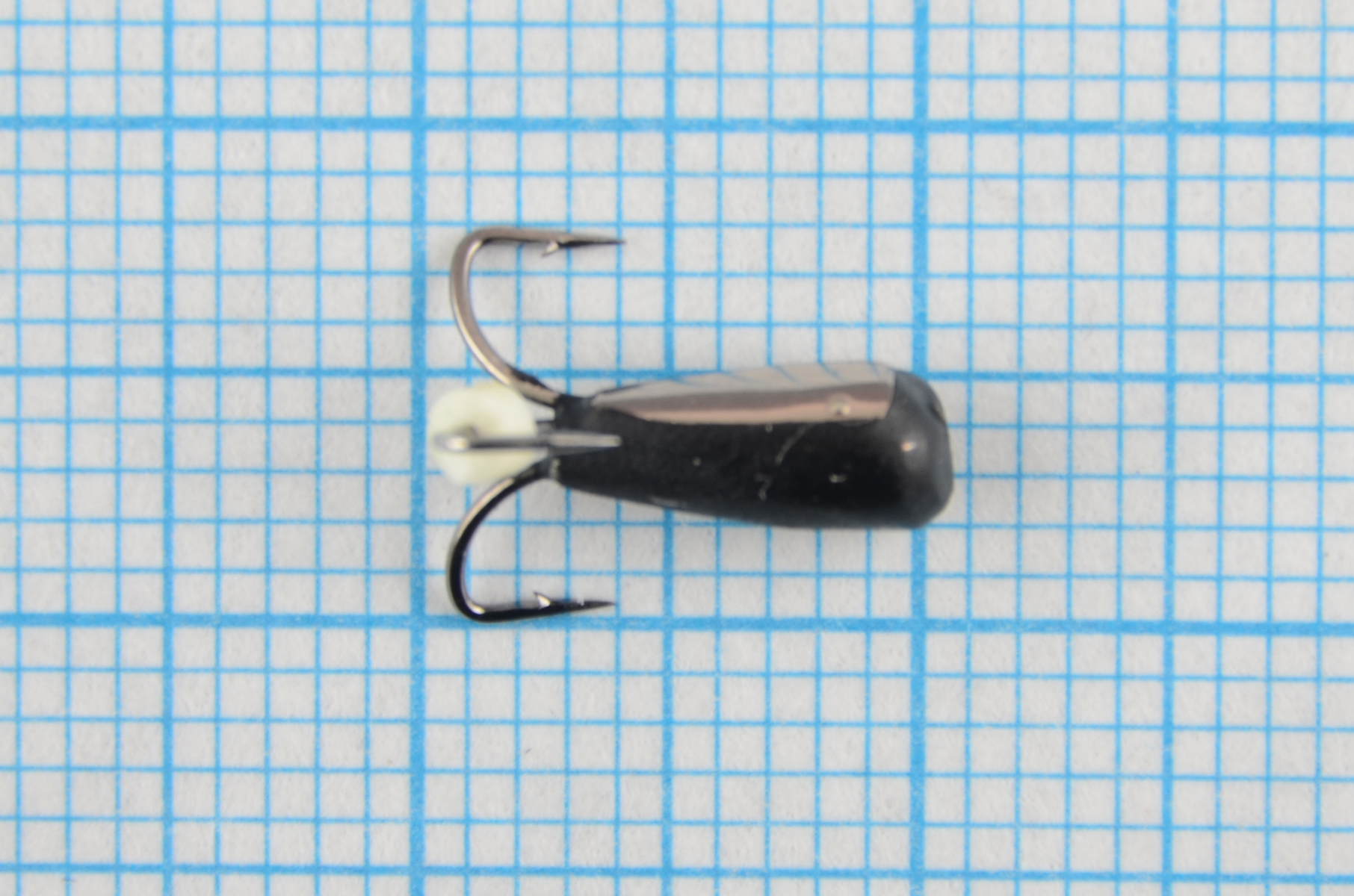 Мормышка Владимирский вольфрам Чертик с отверстием 3мм 0,6гр серебр/коронка