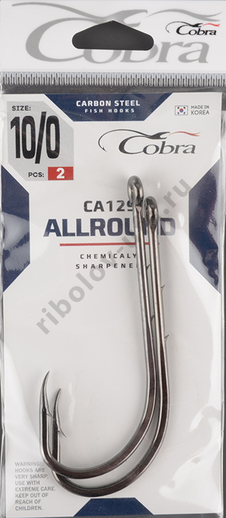 Одинарные крючки Cobra Baitholder сер.CA129 разм.010/0