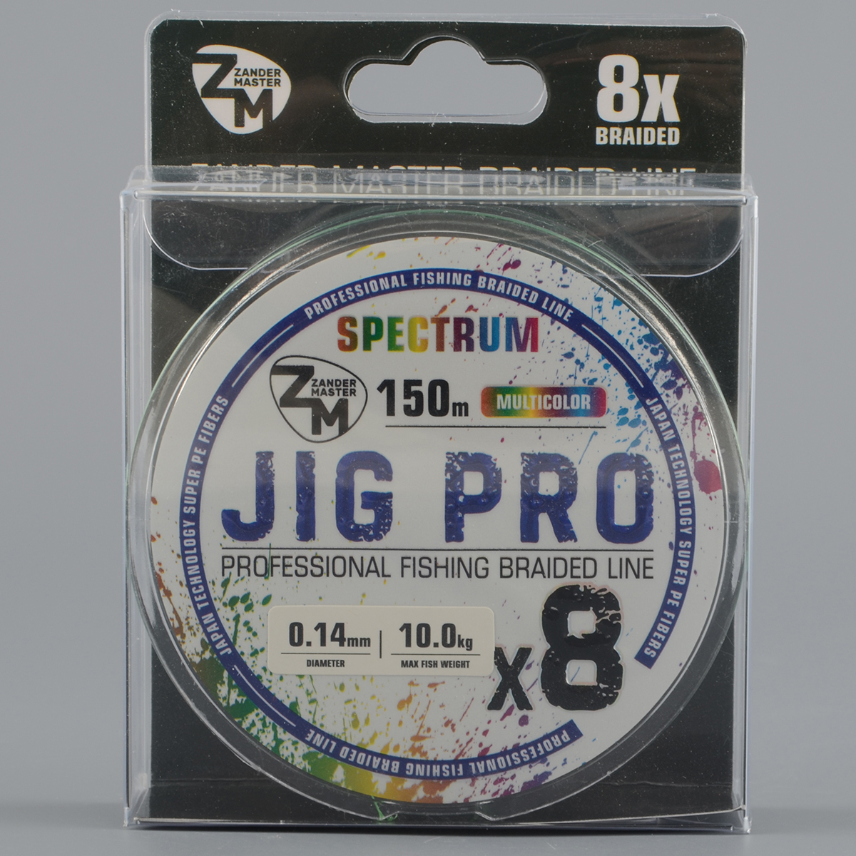 Шнур плетёный Zander Master Jig Pro x8 multi, 150м, 0.14мм 10кг
