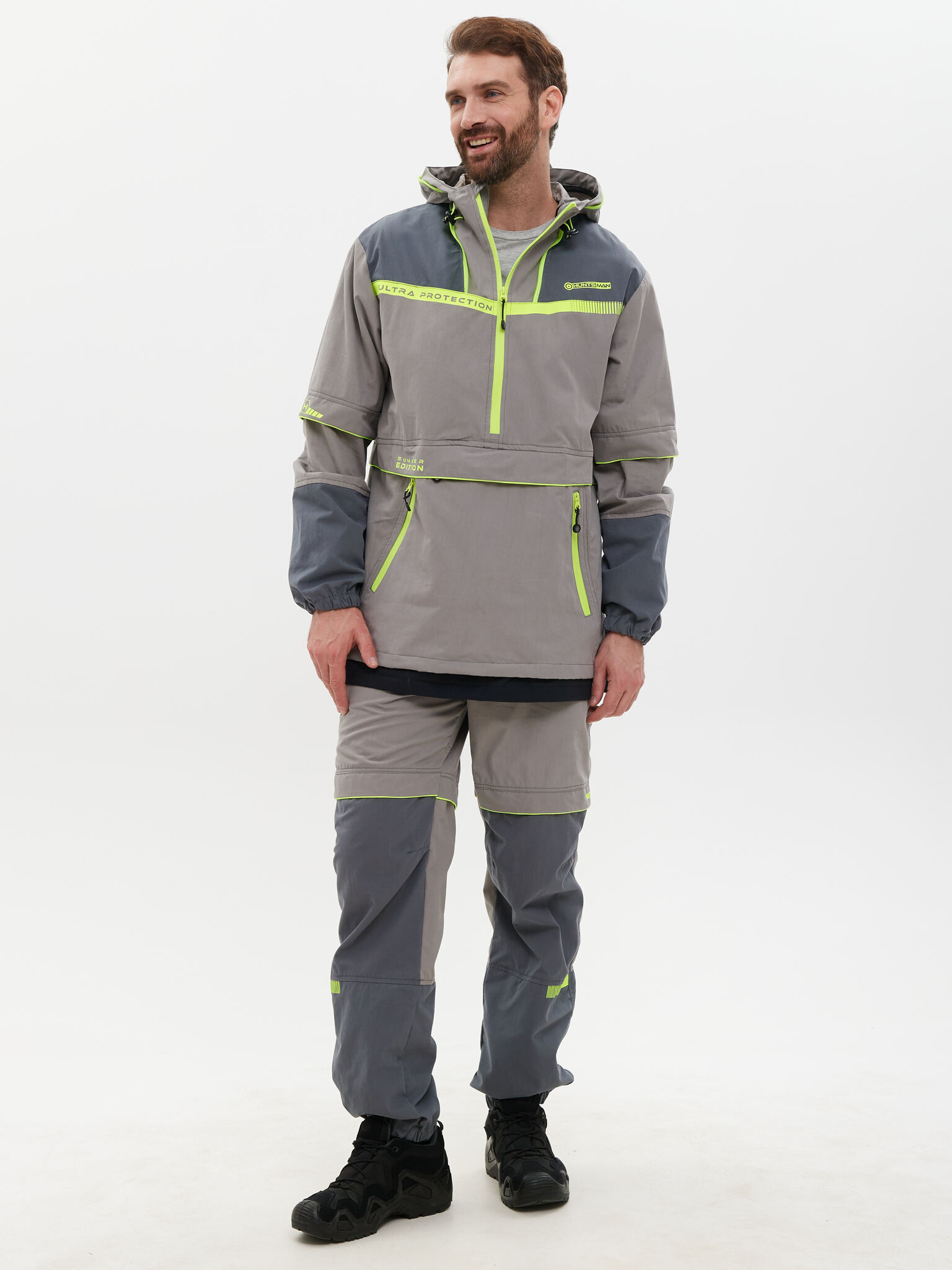 Костюм летний Антигнус-Премиум ткань Ravena Peach Wash цвет Серый (Размер: 52-54, Рост: 170-176)