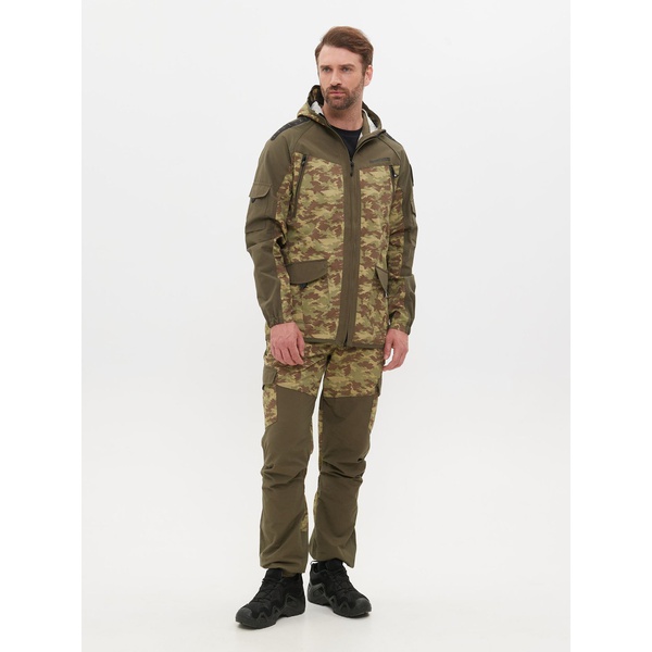 Костюм Huntsman Горка-Люкс цв. Хаки/MV-23 тк. Nylon Cotton Рип-Стоп р.48-50 (170-176) РР
