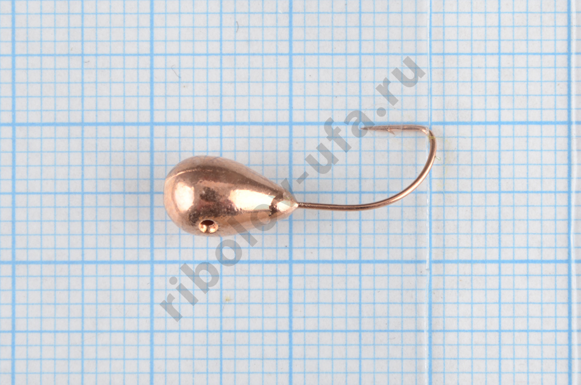 Мормышка вольфрам Bravo Fishing Капля с отверстием 6.00 мм, 2.60г. CU